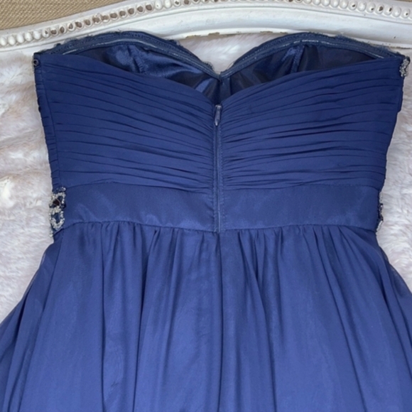 Bee Darlin Navy Blue Strapless Dress - Picture 12 of 12